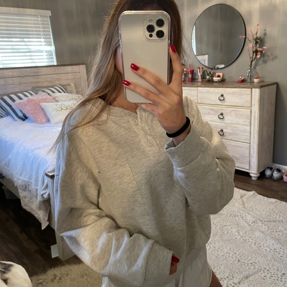 Half button up sweater